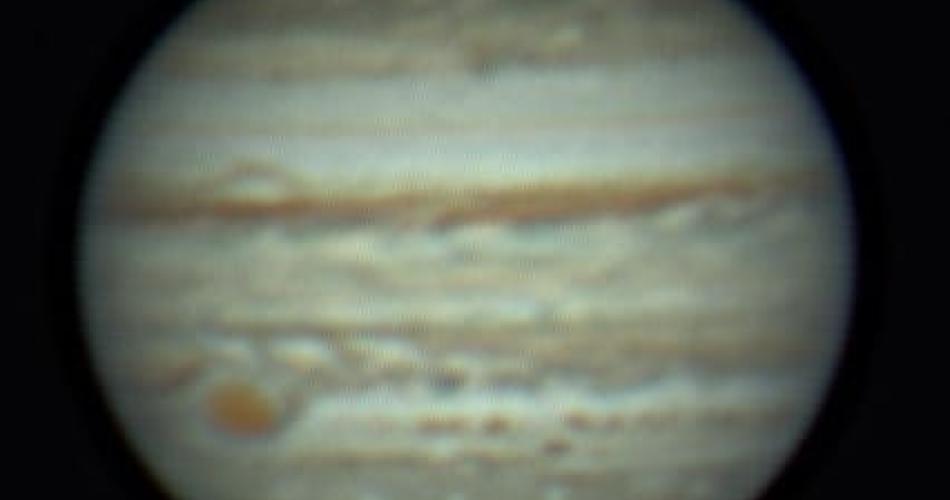 Jupiter mit rotem Fleck. Aufgenommen von Univ.-Prof. Dr. Emmerich Kneringer am 23.09.2022 am Venet.